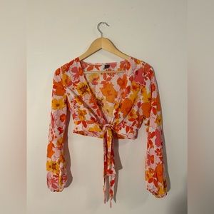 Longsleeve Floral Croptop
